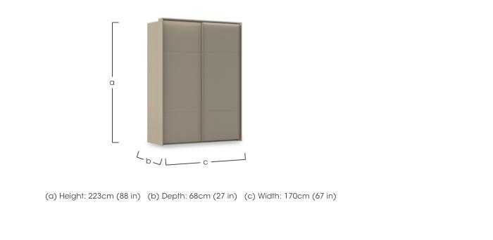 Haven 170cm 2 Door Slider Wardrobe with Décor Doors and Lights in  on Furniture Village